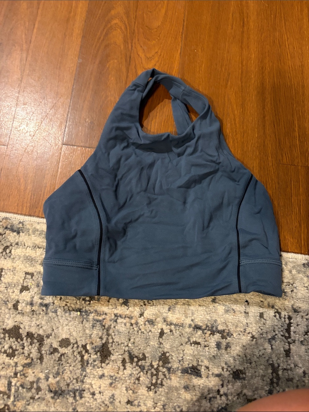 lululemon athletica Slate Blue High Neck Crop Tank